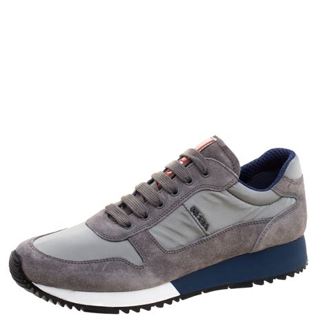 prada grey suede sneakers|prada sneakers women sale.